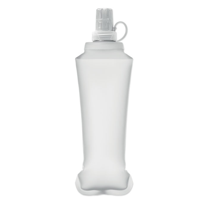 Gourde pliable 500 ml personnalisée en TPU Biter blanc transparent